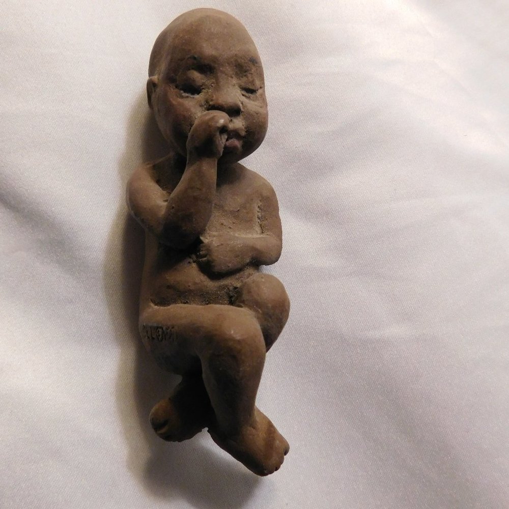 Vintage Daddy's Long Leg's African American Baby Resin Doll